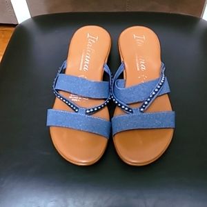 Italian Shoemakers Denim Sandals sz.8